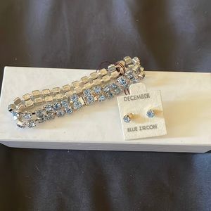 Vintage “December” bracelet and earring set